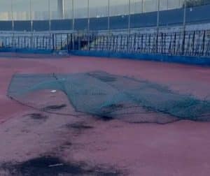 vandali cava de tirreni reti protezione stadio