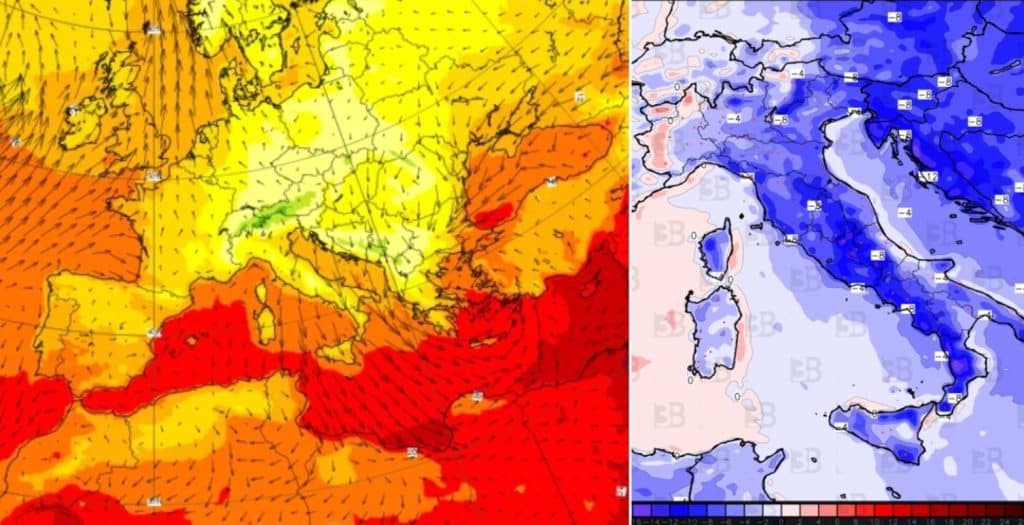 italia freddo polare crollo temperature neve previsioni