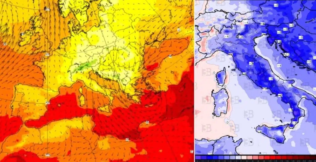 italia freddo polare crollo temperature neve previsioni
