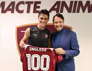 100 goal roberto inglese maglia celebrativa salernitana