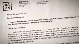 Pirateria IPTV, DAZN passa all’azione: lettere di risarcimento da 500 euro ai 2.000 utenti multati
