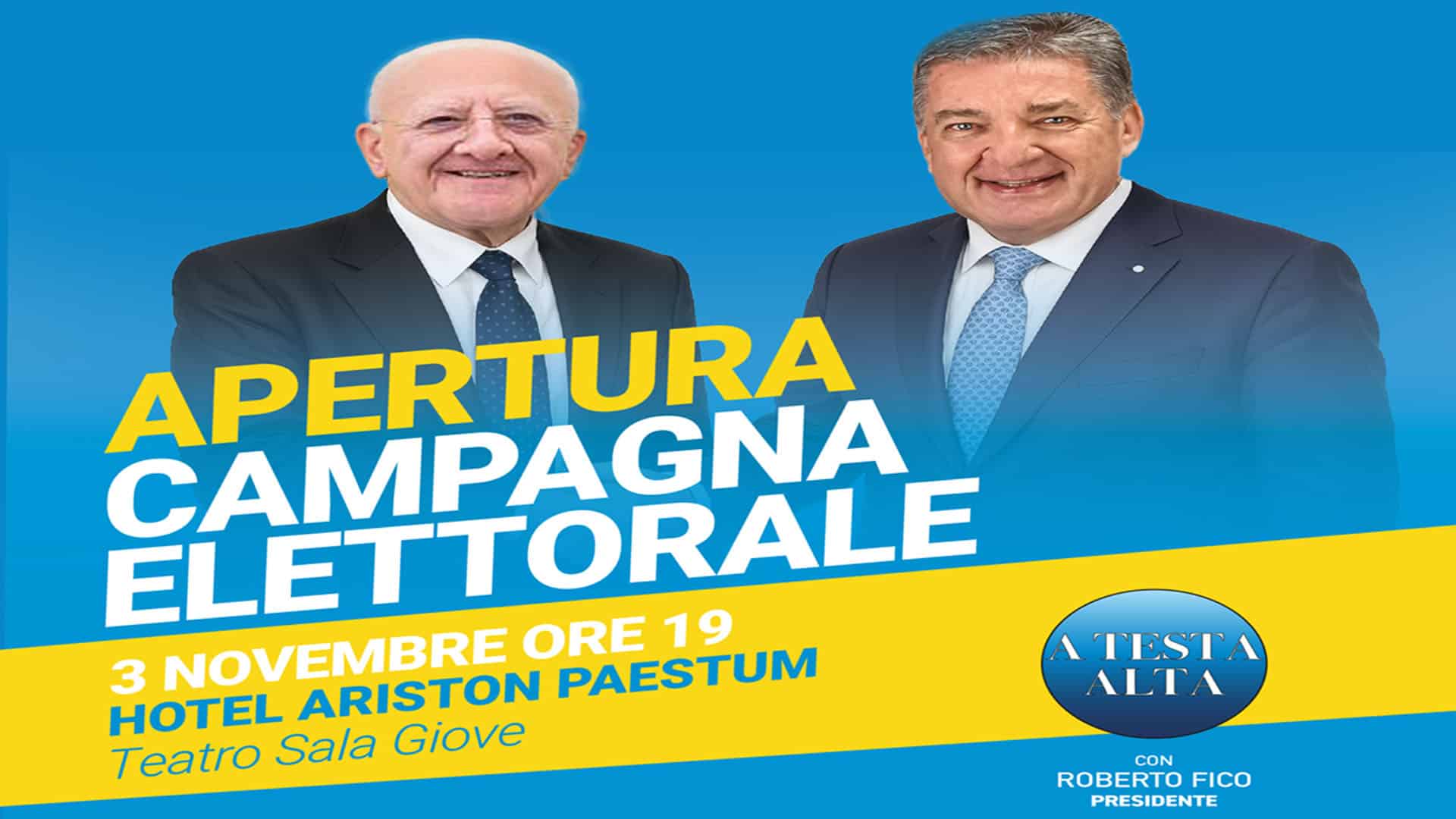 Donato Alonzo apre la campagna elettorale a Capaccio Paestum per le Regionali in Campania con il Presidente De Luca