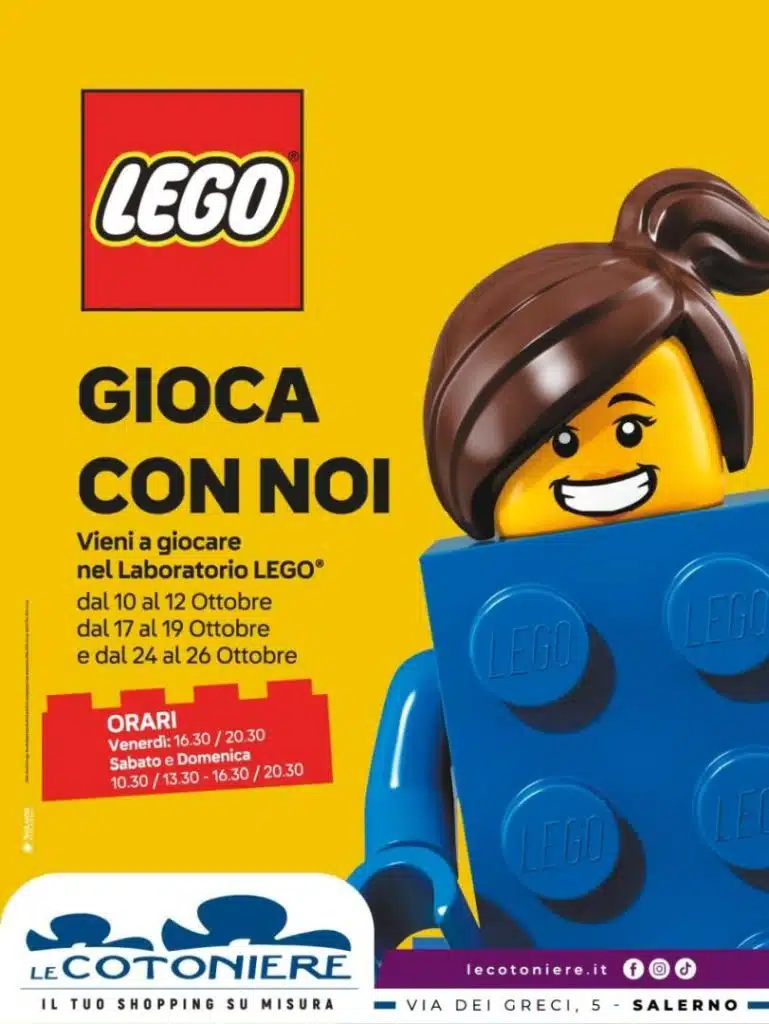 Salerno, al centro commerciale "Le Cotoniere" i laboratori creativi LEGO