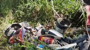 Discarica abusiva lungo il Sele: rifiuti speciali e cartucce da caccia abbandonati in area protetta, scatta la denuncia