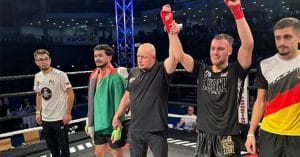 Pontecagnano Faiano celebra Alessandro Pascal Farina: oro mondiale K1 Rules a Trier