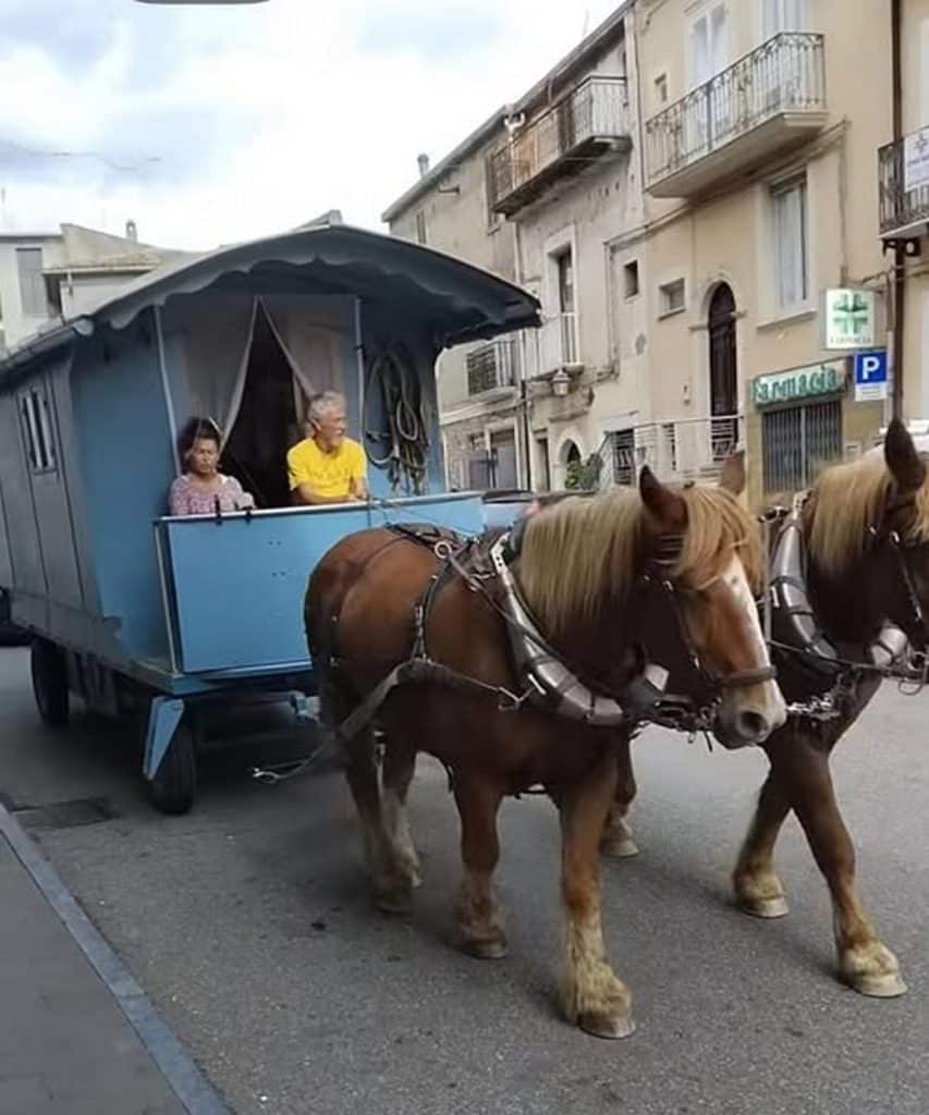 montesano viaggio carrozza cavalli kristen pierangelo