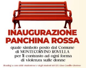 montecorvino rovella giornata contro violenza donne inaugurazione panchina rossa