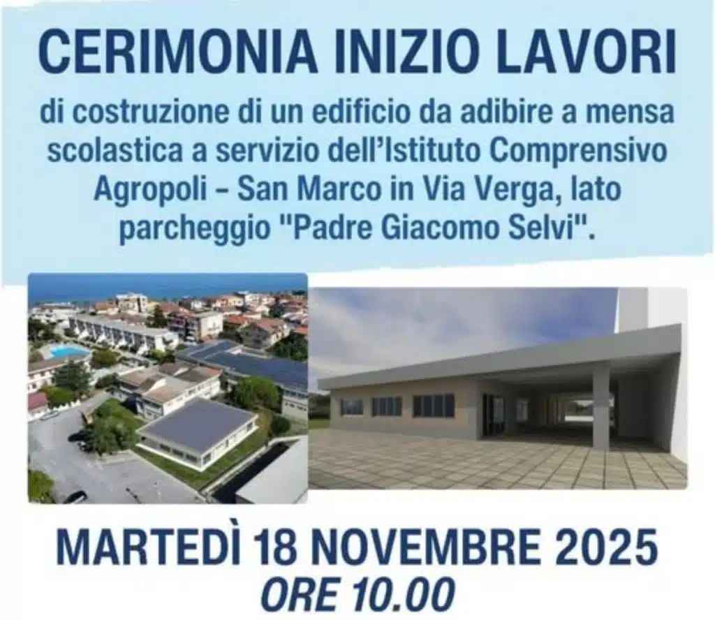 agropoli lavori mensa scolastica 16 novembre