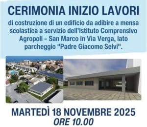 agropoli lavori mensa scolastica 16 novembre