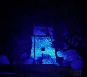 camerota giornata diritti infanzia adolescenza illuminato blu palazzo marchesale