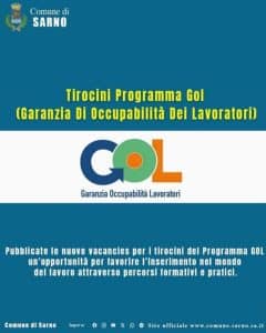 sarno programma gol aperte candidature tirocini