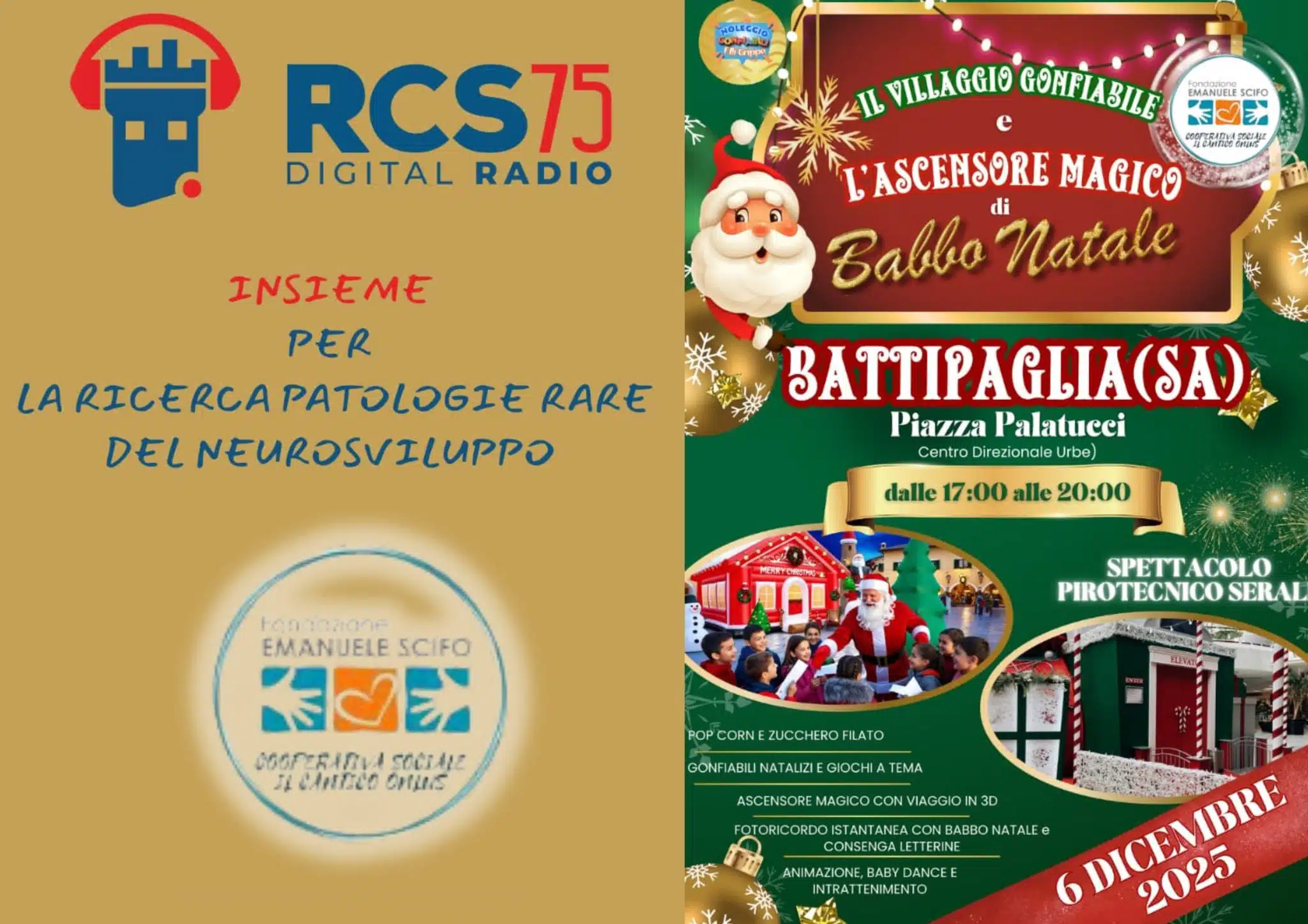 battipaglia villaggio babbo natale ascensore magico
