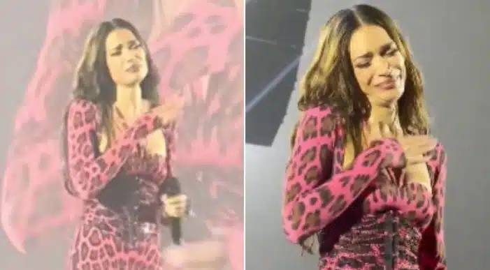 elodie scoppia piangere concerto eboli