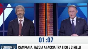 Duello televisivo decisivo tra Cirielli e Fico: clima rovesciato per la guida della Campania