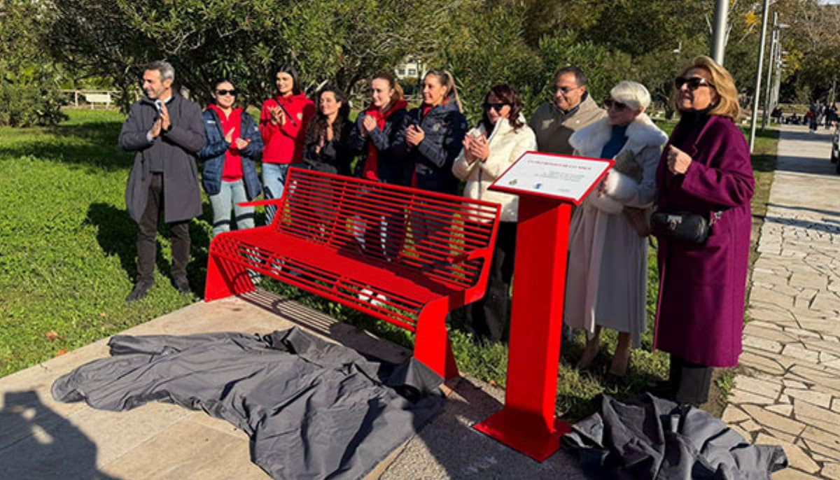 parco mercatello inaugurazione abete panchina rossa