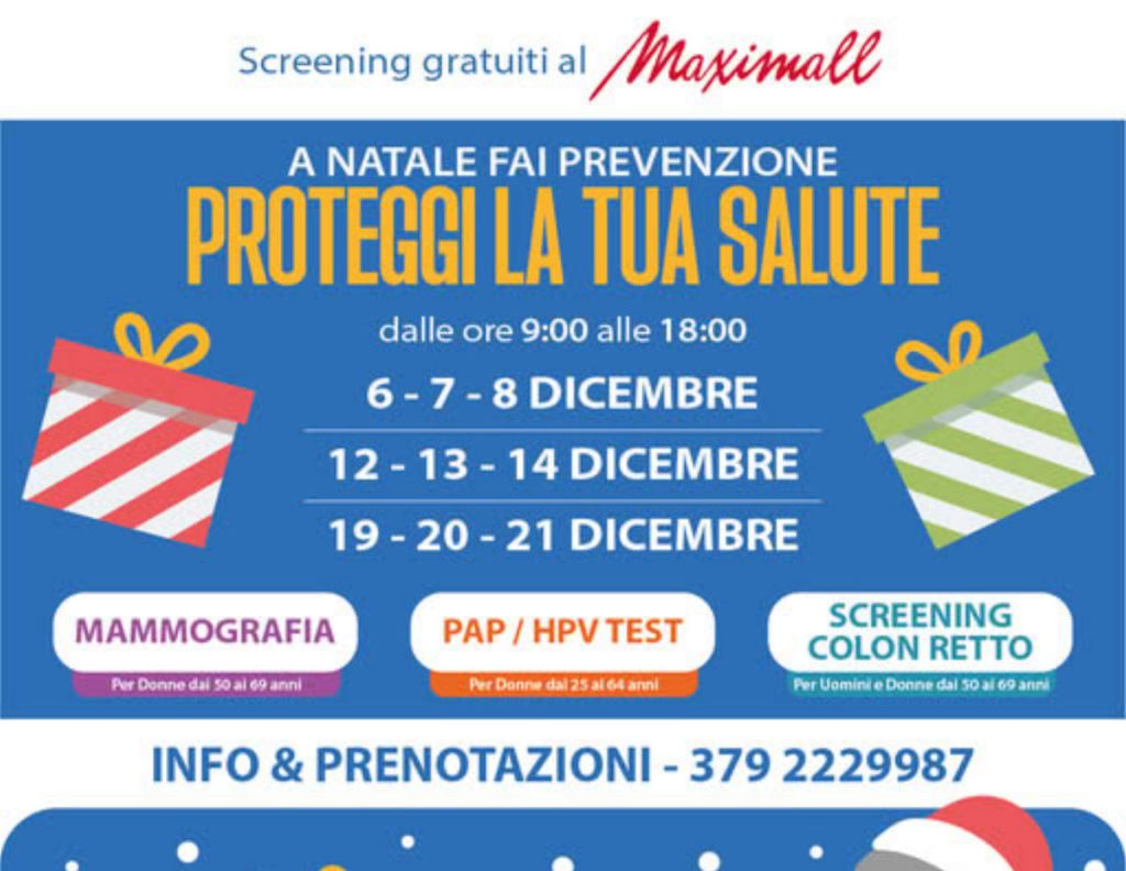 maximall screening oncologici gratuiti 2025