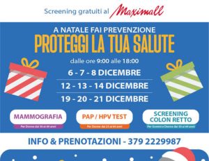 maximall screening oncologici gratuiti 2025