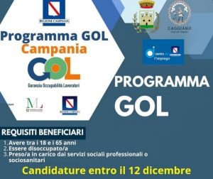 caggiano tirocini programma gol candidature aperte