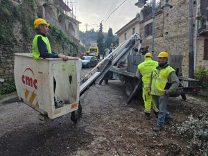 Perdifumo, albero pericolante dopo il vento: intervento della Protezione Civile a Camella