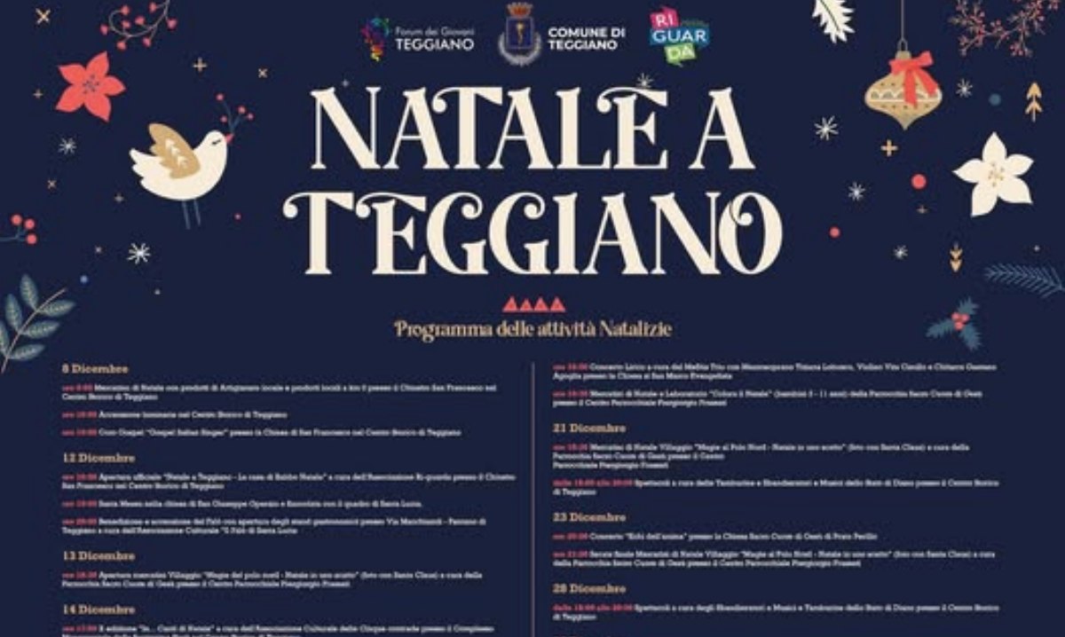 teggiano natale 2025 programma