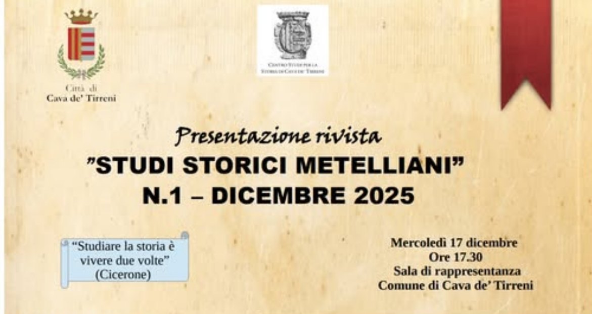 cava de tirreni presentazione rivista studi storici metelliani