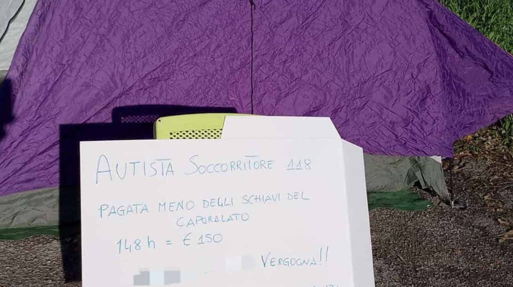 salerno protesta ex autista ambulanze