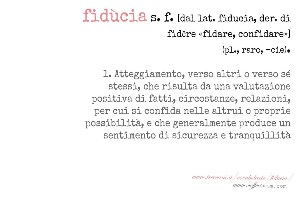 fiducia parola anno 2025 treccani