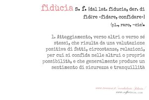 fiducia parola anno 2025 treccani