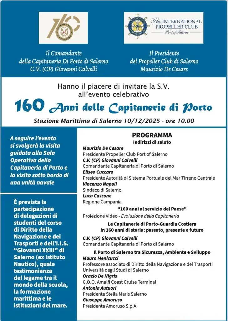 160 anni capitaneria porto salerno