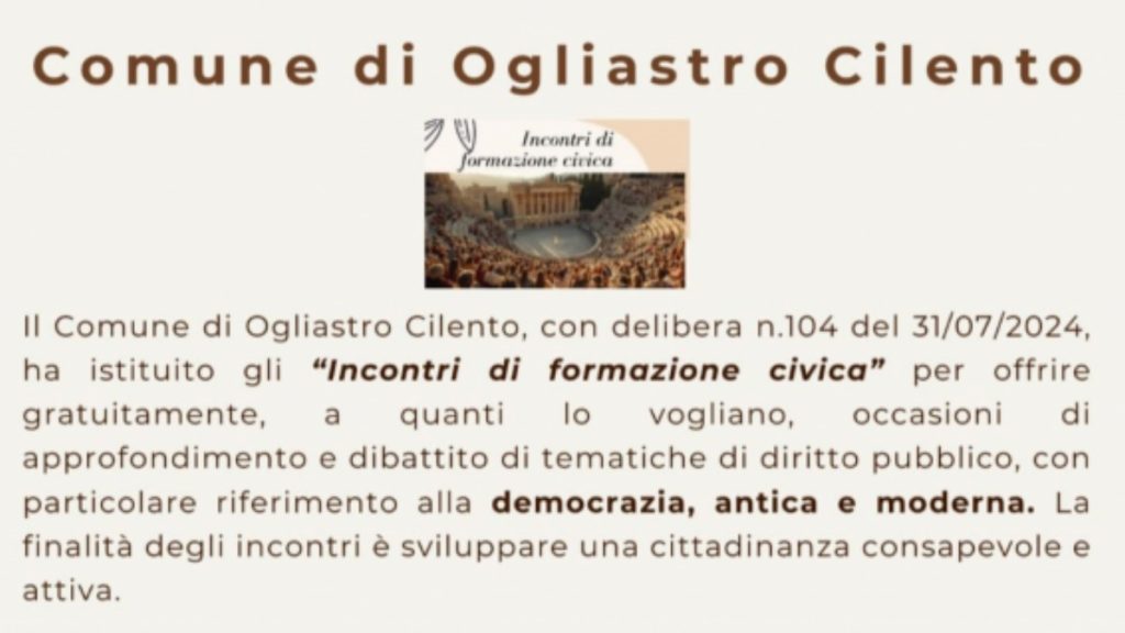 ogliastro cilento formazione civica ciclo incontri