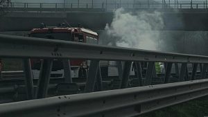 incendio rimorchio camion baronissi raccordo salerno-avellino