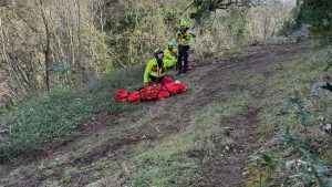 eboli incidente area boschiva 51enne recuperato