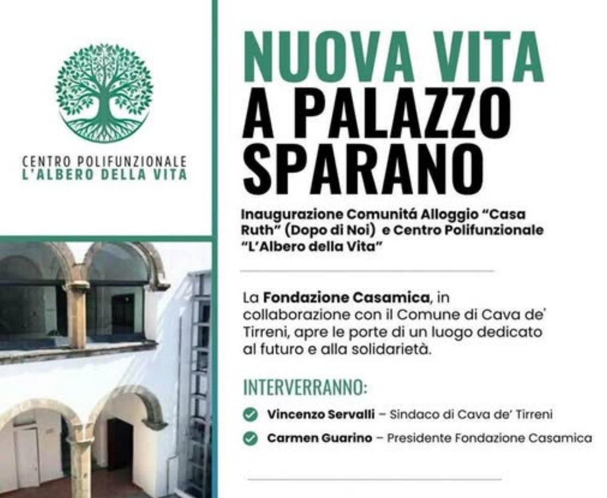 dopo noi cava de tirreni inaugurazione casa ruth albero vita centro