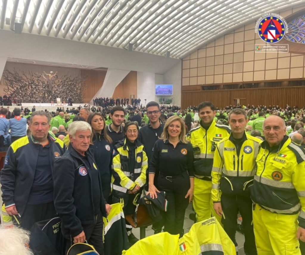 protezione civile battipaglia papa leone incontro