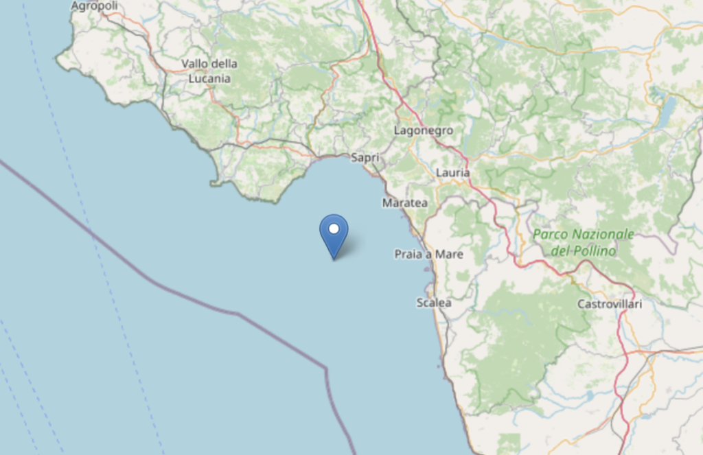 golfo policastro terremoto oggi 20 gennaio